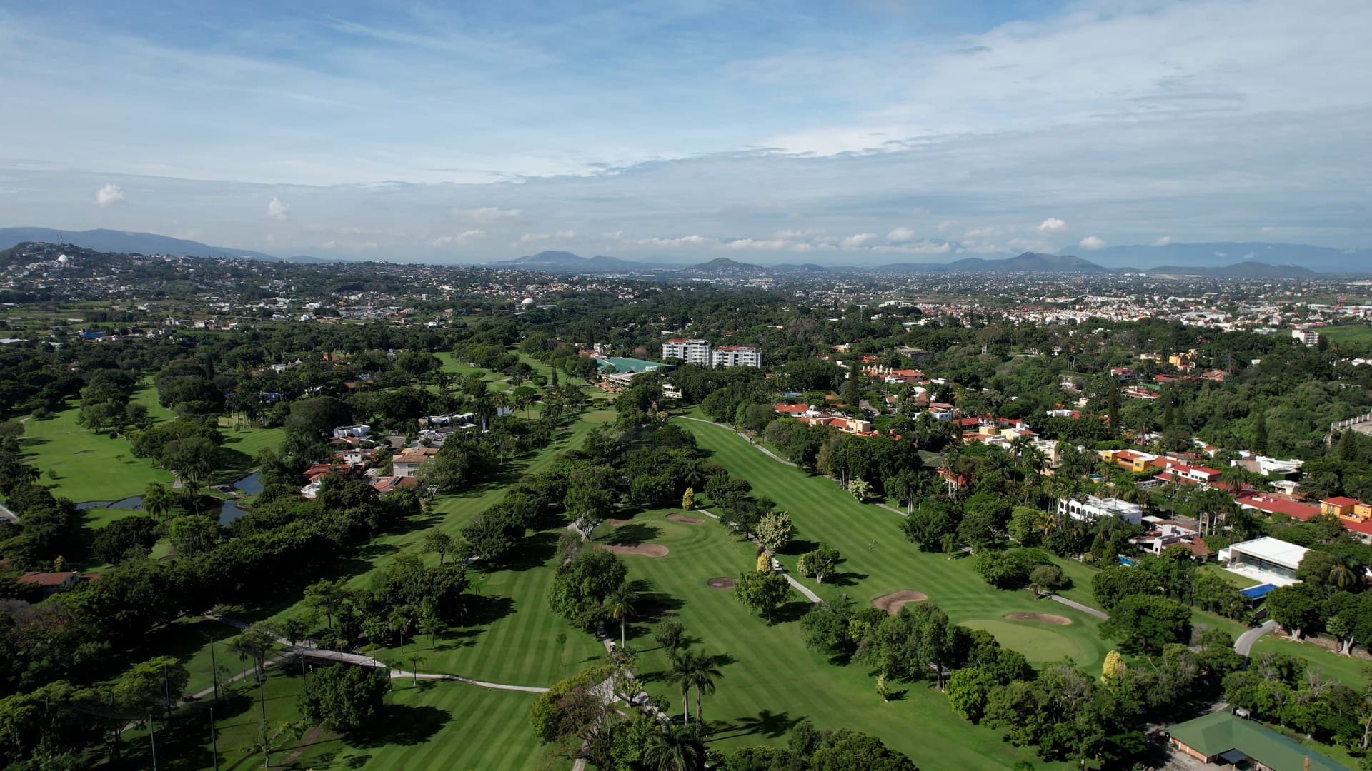 Aerial view of the course