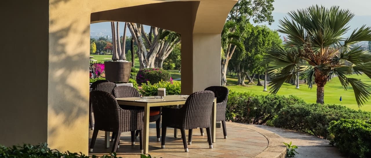 Palapa beside the course